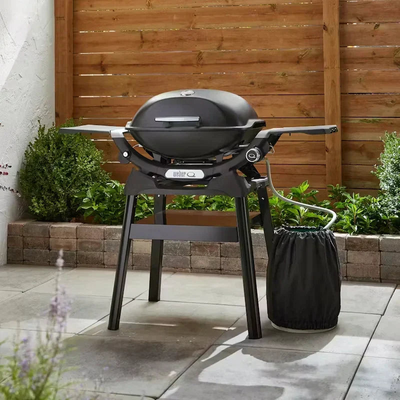 Weber Q2200N Gas BBQ with Compact Stand and Side Tables