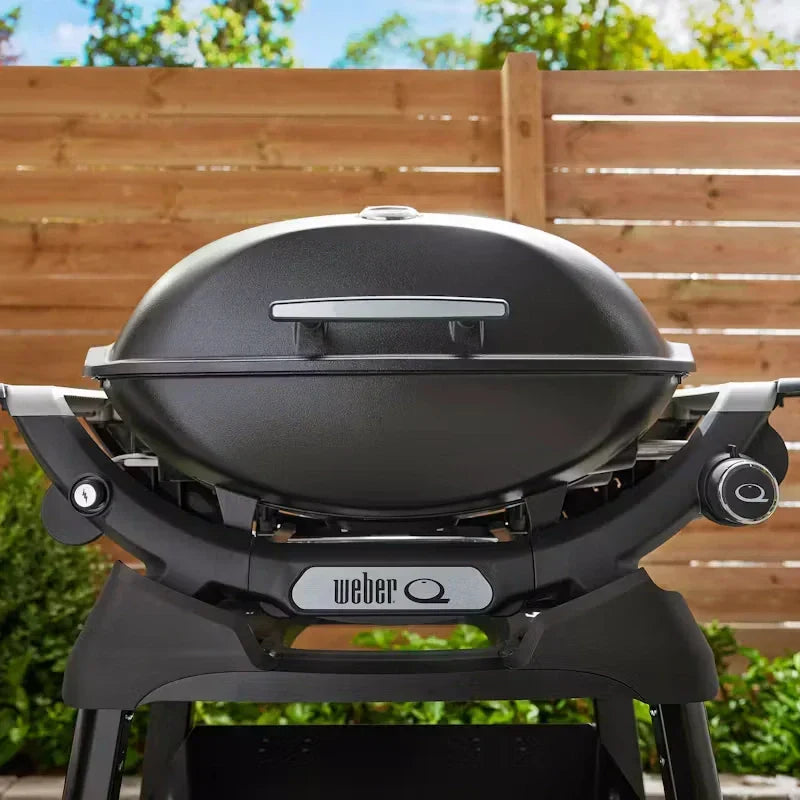 Weber Q2200N Gas BBQ with Compact Stand and Side Tables