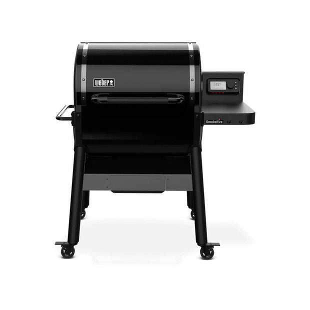 Weber SmokeFire EPX4 Wood Fired Pellet Grill, STEALTH Edition- Free 4 Bags of Pellets, Side Shelf and Front Shelf Included