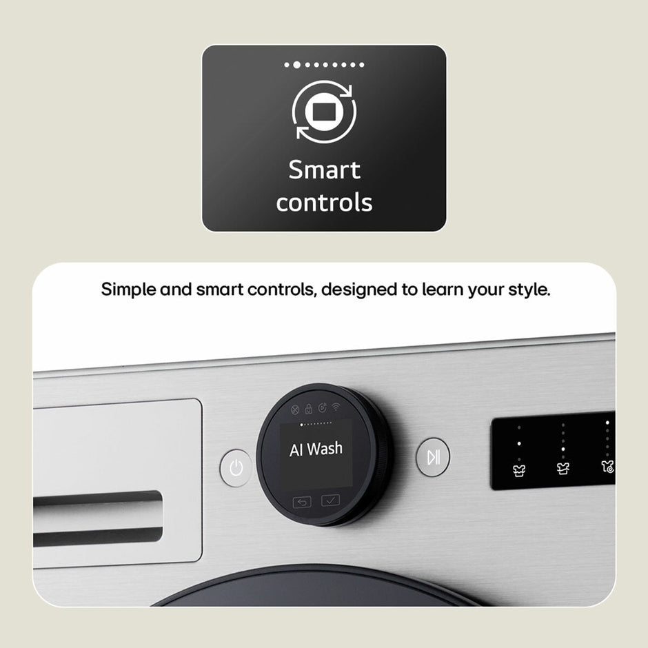 LG W4X7016TWB, 11kg/6kg Washer Dryer, E Rated in White