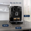 De'Longhi Magnifica ECAM222.20.B, Automatic Coffee Machine with Milk Nozzle, Bean to Cup Espresso Machine with 4 One-Touch Recipes, Soft-Touch Control Panel, 1450W, Black
