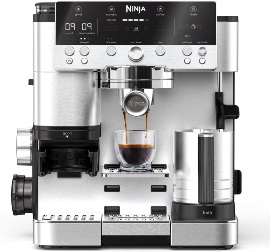 Ninja Luxe Premier 3-in-1 Coffee Machine, Silver ES601UK