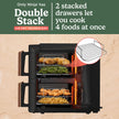 Ninja Double Stack XL Air Fryer, Vertical Dual Drawer Air Fryer with 4 cooking levels, 2 Drawers & 2 Racks