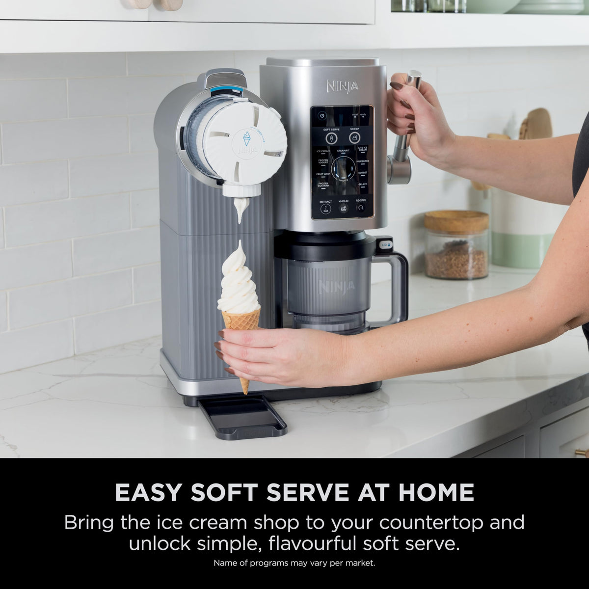 Ninja Swirl by CREAMi Soft Serve & Ice Cream Maker with 2x Tubs, 13 Functions, Makes Ice Cream