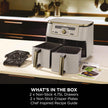 Ninja MAX Dual Zone Digital Air Fryer, 2 Drawers, 9.5L, 6-in-1, Uses No Oil, Air Fry, Max Crisp