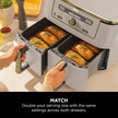 Ninja MAX Dual Zone Digital Air Fryer, 2 Drawers, 9.5L, 6-in-1, Uses No Oil, Air Fry, Max Crisp