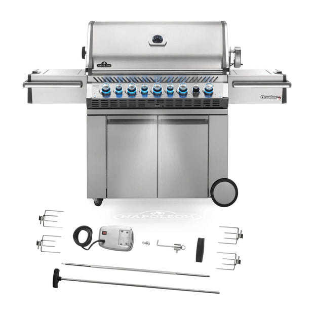 Napoleon Prestige PRO 665 Gas BBQ RSBI PRO665RSIBPSS-3-GB - Free Rotisserie and Cover