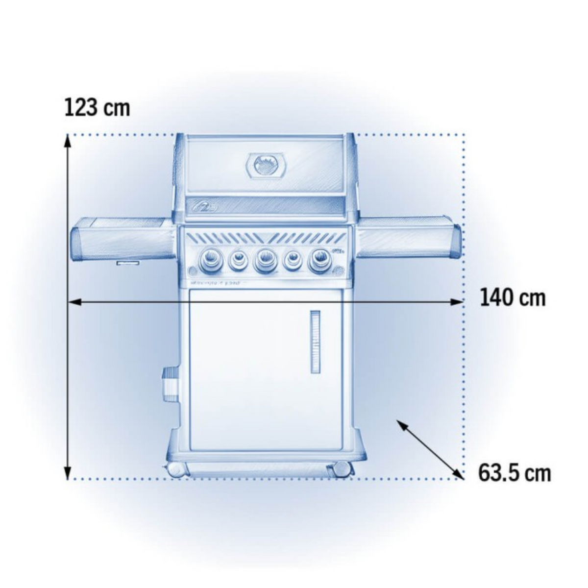 Napoleon Rogue SE 425 Stainless Steel Gas BBQ RSE425RSIBPSS-1 with Infrared Side Burner & Rear Burner | Free Cover & Rotisserie