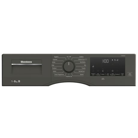 Blomberg LTK38030G 8kg Condenser Tumble Dryer Graphite