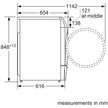 Bosch WNC25410GB Series 8 10.5+6kg Washer Dryer with 1400 Spin White - D Rated