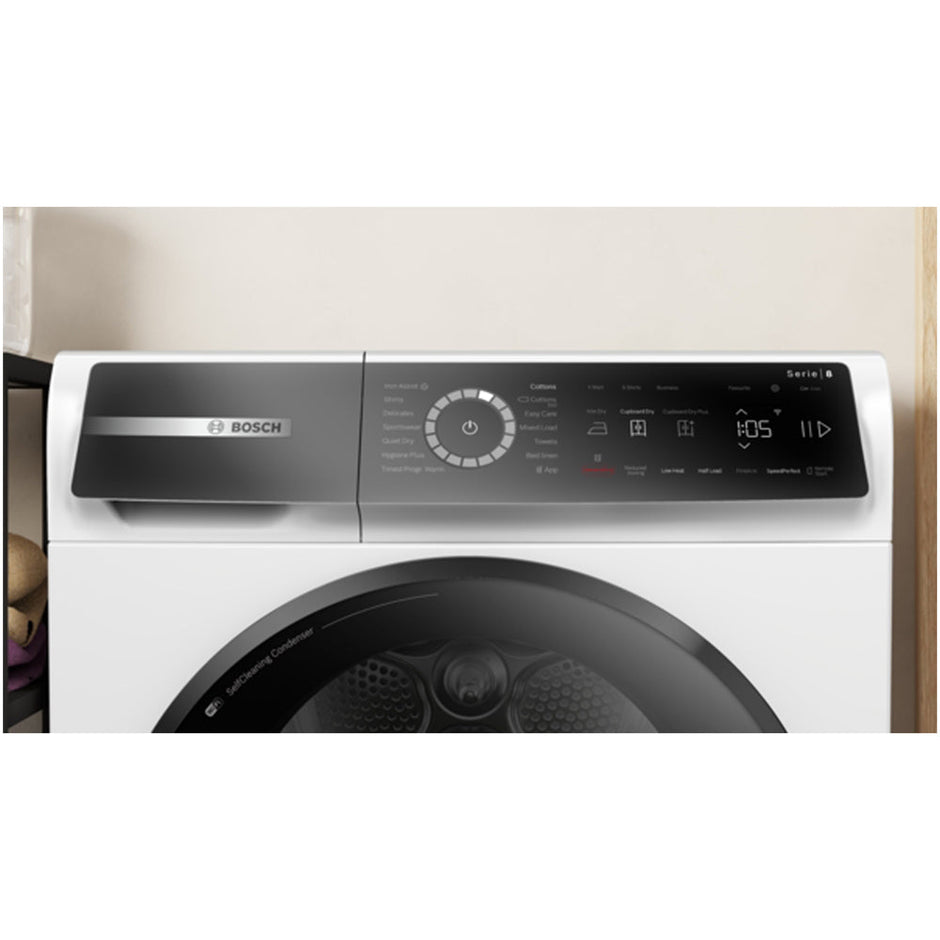Bosch WQB246C9GB Series 8 9kg Heat Pump Tumble Dryer White - A+++ Rated