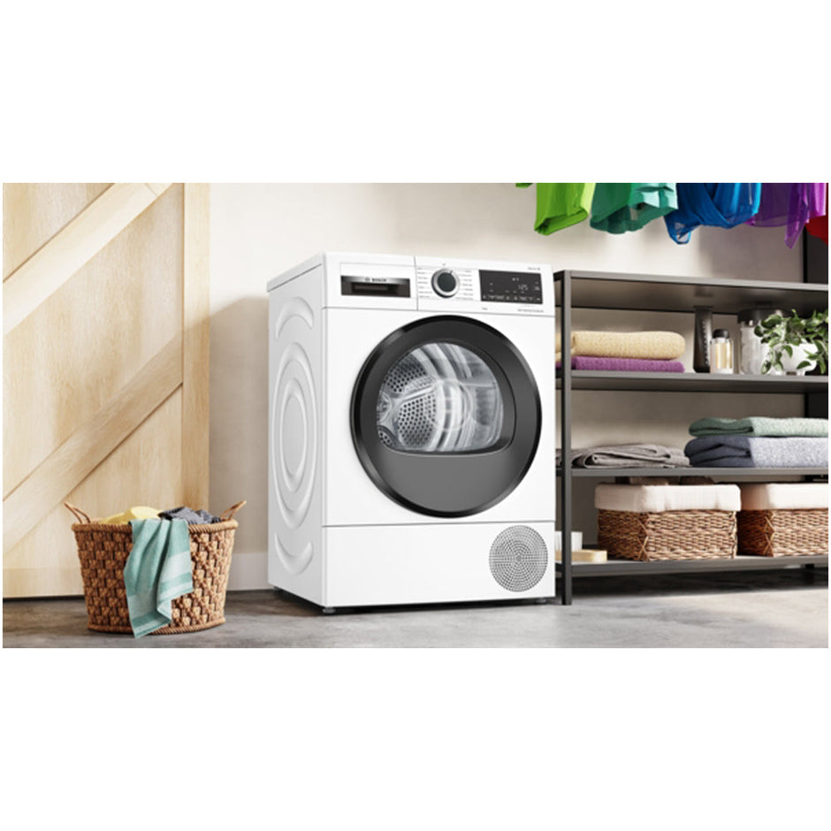 Bosch WQG245A0GB Series 6 9kg Heat Pump Tumble Dryer White - A+++ Rated