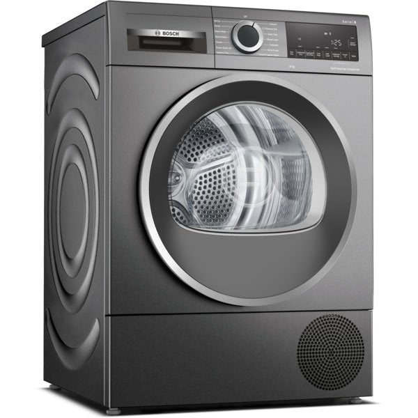 Bosch WQG245R9GB Serie 6 Heat Pump Tumble Dryer 9kg Graphite
