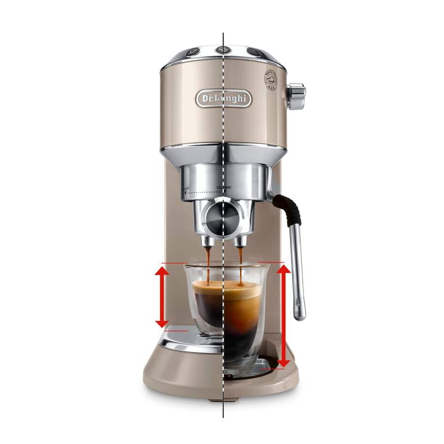 Delonghi EC885.BG Dedica Arte Manual Espresso Coffee maker with Milk Frother - Beige Gold