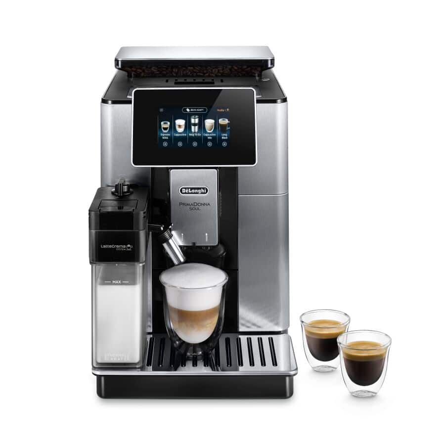 DeLonghi ECAM610.75.M Primadonna Soul Fully Automatic Bean to Cup Coffee Machine Metal Black