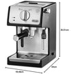 DeLonghi ECP35.31 Compact Manual Espresso Pump Coffee Machine Black and Silver