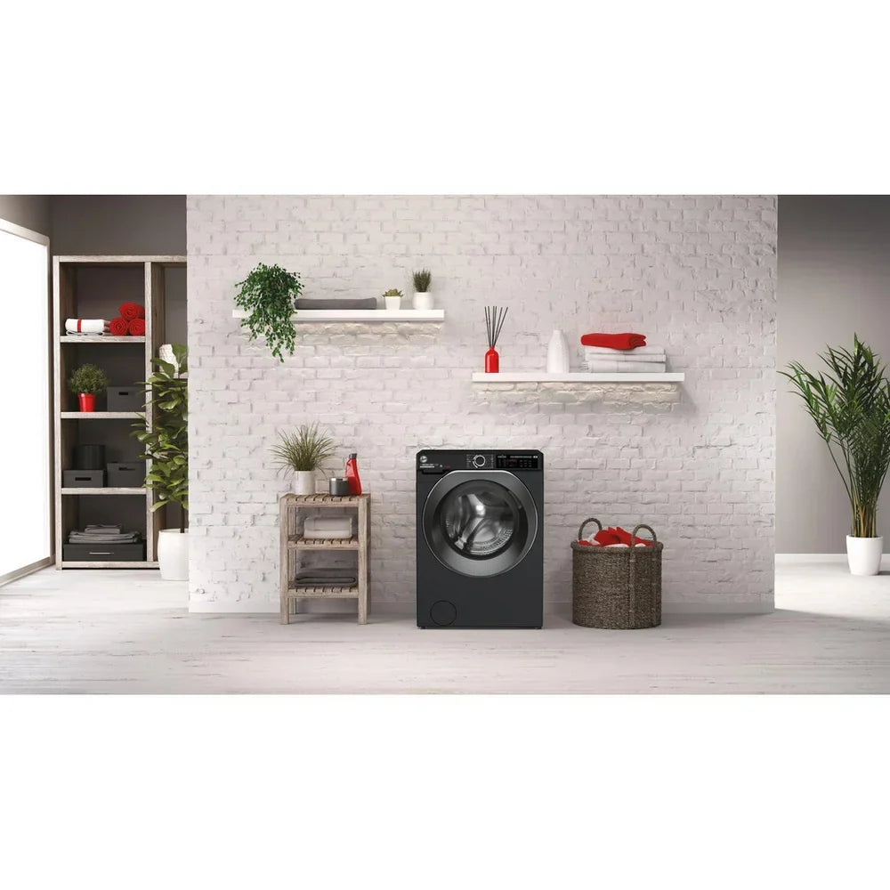Hoover HD496AMBCB 1-80 H-WASH 500 WiFi Connected 9+6kg 1400 Spin Washer Dryer Black