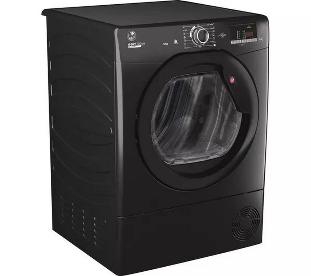 Hoover HLE C9DGB H-Dry 300 Lite 9kg Freestanding Condenser Tumble Dryer Black
