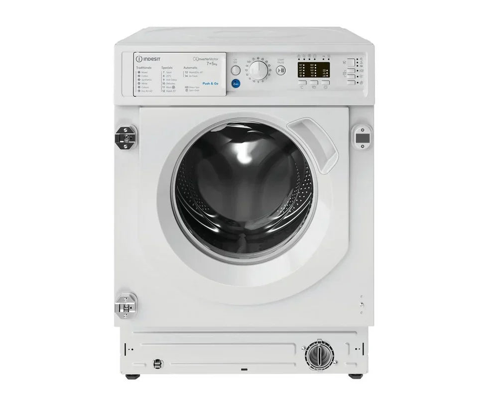 Indesit BIWDIL75148 7kg+5kg 1400 Spin Integrated Washer Dryer White
