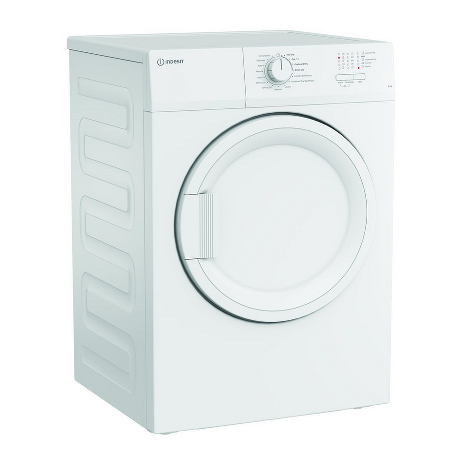 Indesit CYDA81WWGLUK Freestanding 8kg Vented Timer Dry White