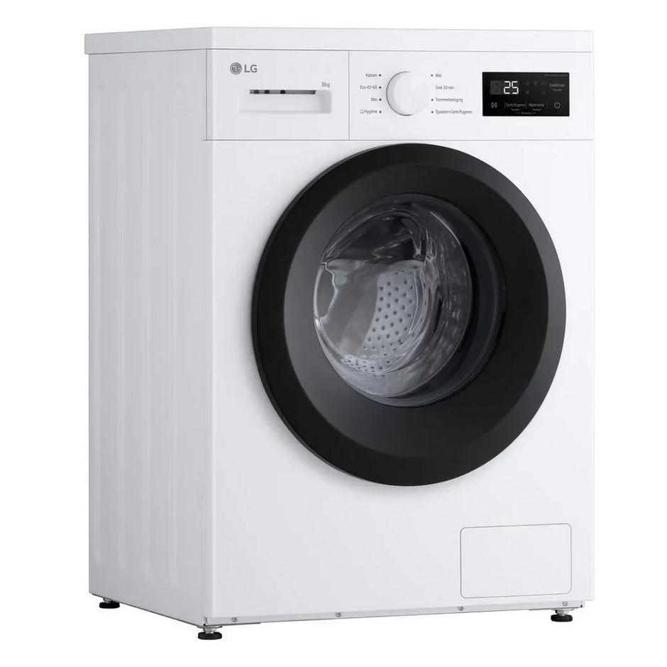 LG F4A10S8NWK 8kg 1400 Spin Front Load Washing Machine White - A Rated