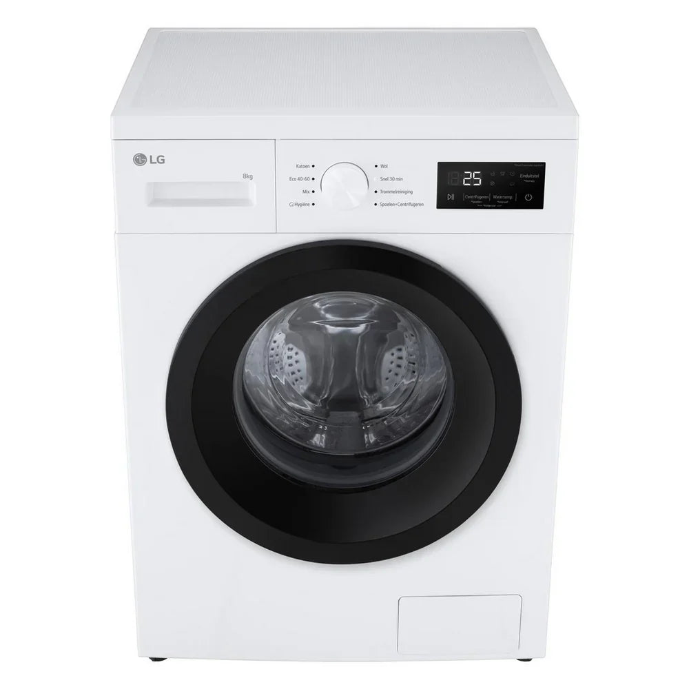 LG F4A10S8NWK 8kg 1400 Spin Front Load Washing Machine White - A Rated