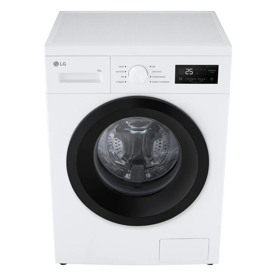 LG F4A10S8NWK 8kg 1400 Spin Front Load Washing Machine White - A Rated