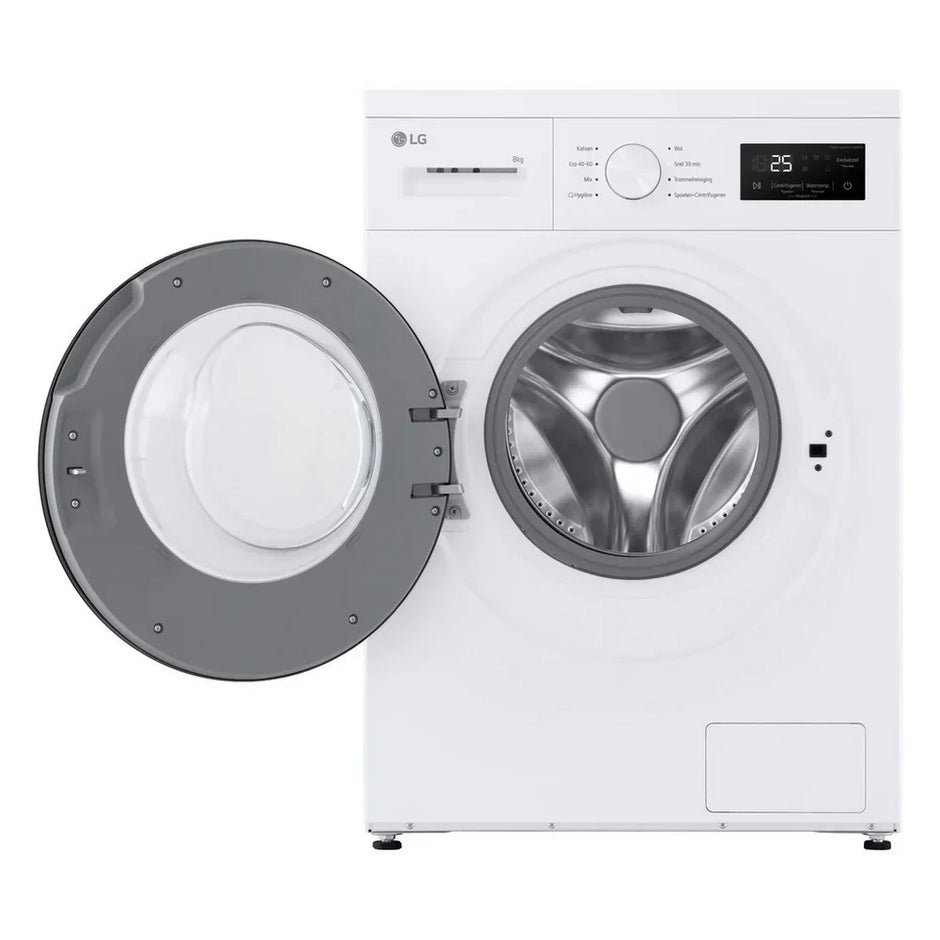 LG F4A10S8NWK 8kg 1400 Spin Front Load Washing Machine White - A Rated