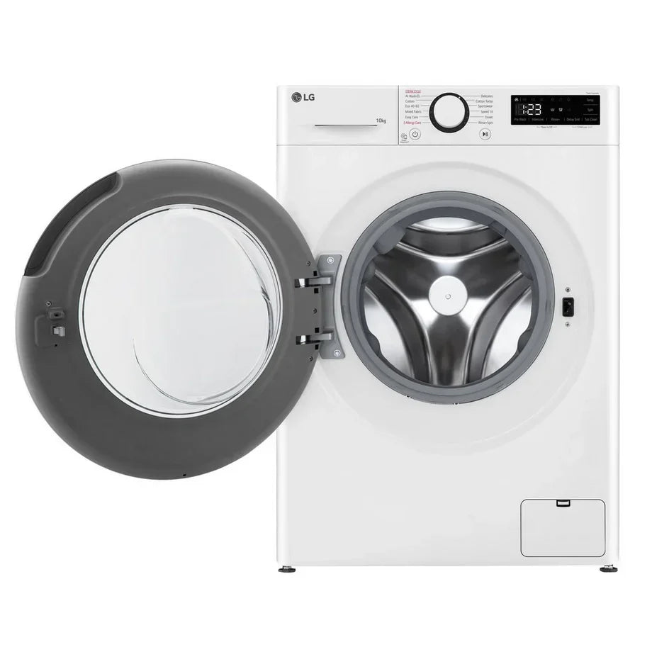 LG F4Y510WBLN1 Washing Machine Front Load 10 kg 1400 Spin White - Clearance