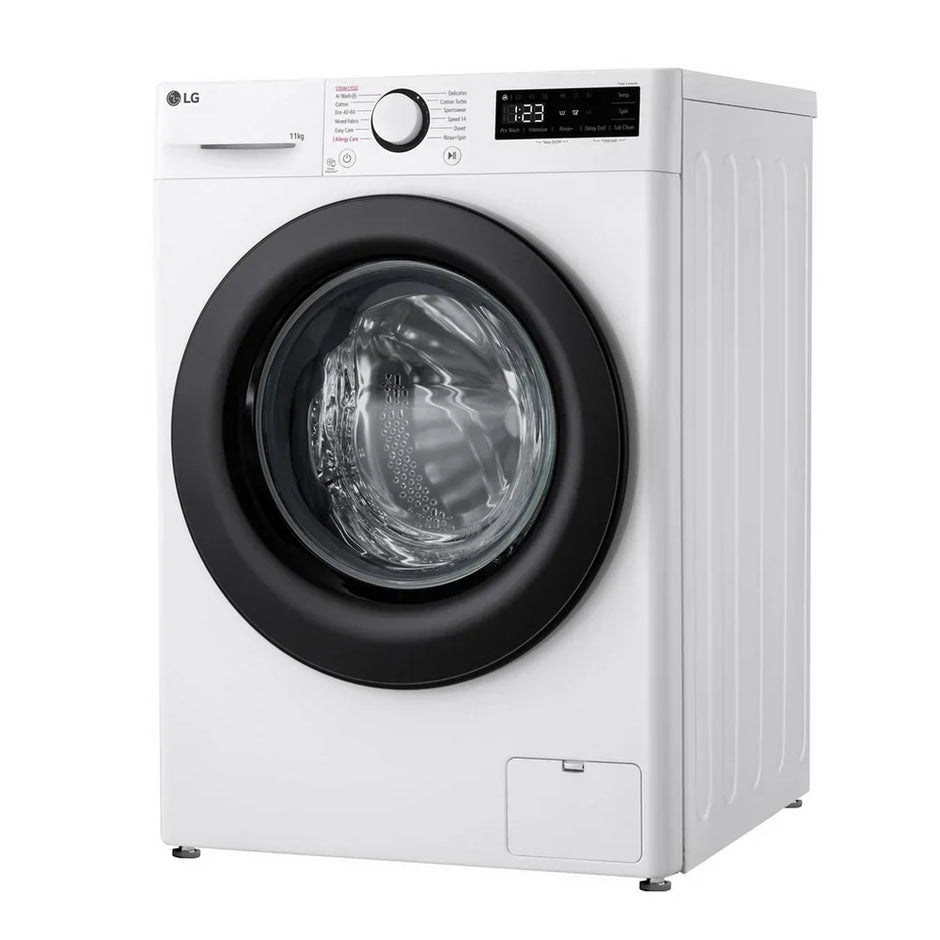 LG F4Y511WBLN1 11kg Steam 1400 Spin Freestanding Front Load Washing Machine White - A Rated
