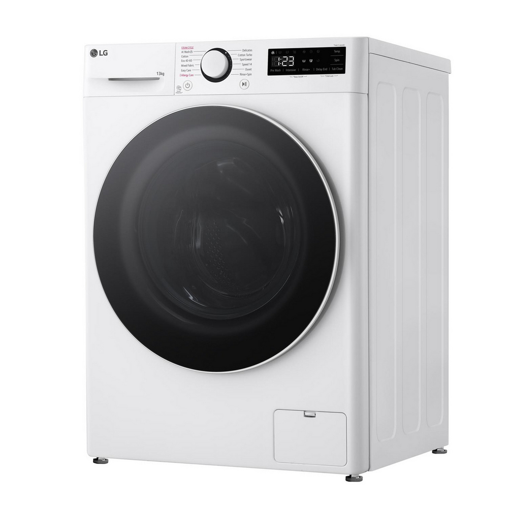 LG F4Y513WWLN1 13kg 1400 Spin AI Direct Drive Freestanding Washing Machine White