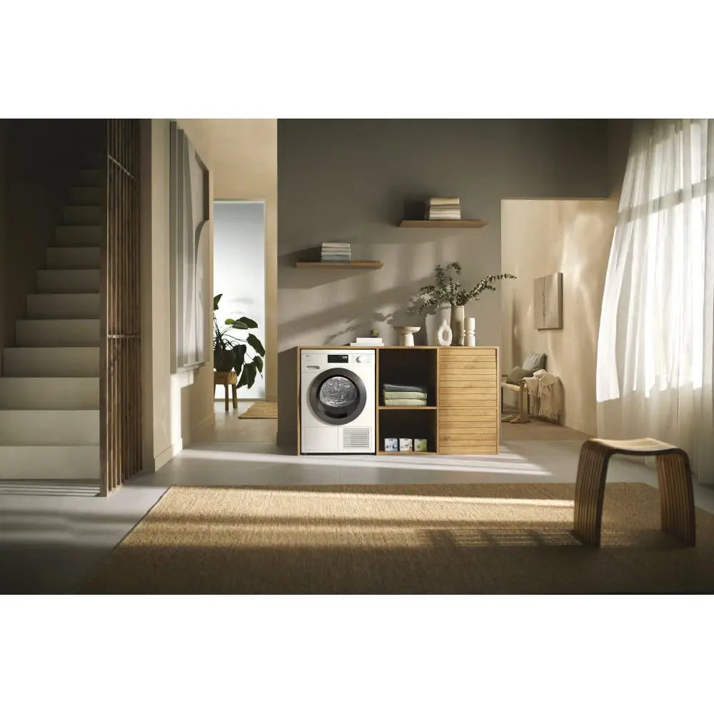 Miele TEC645WP EcoSpeed 8kg Freestanding Heat Pump Tumble Dryer Lotus White