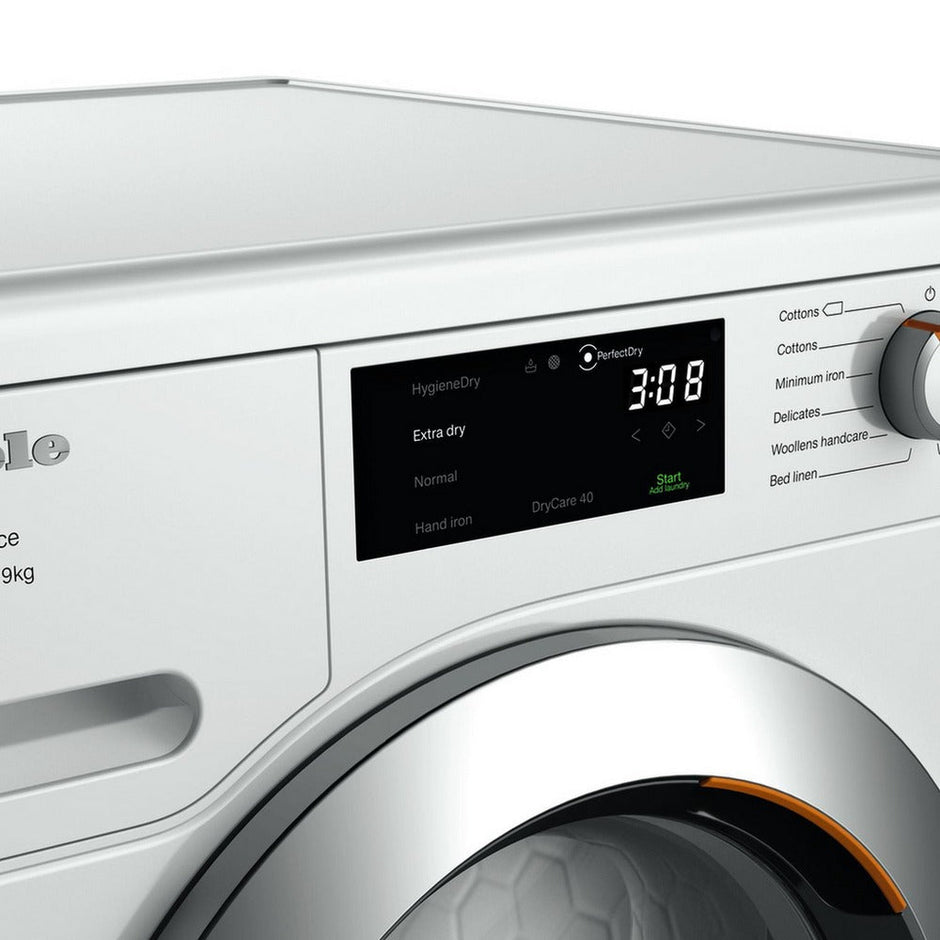 Miele TEH785 WP 9kg EcoSpeed Heat Pump Tumble Dryer White