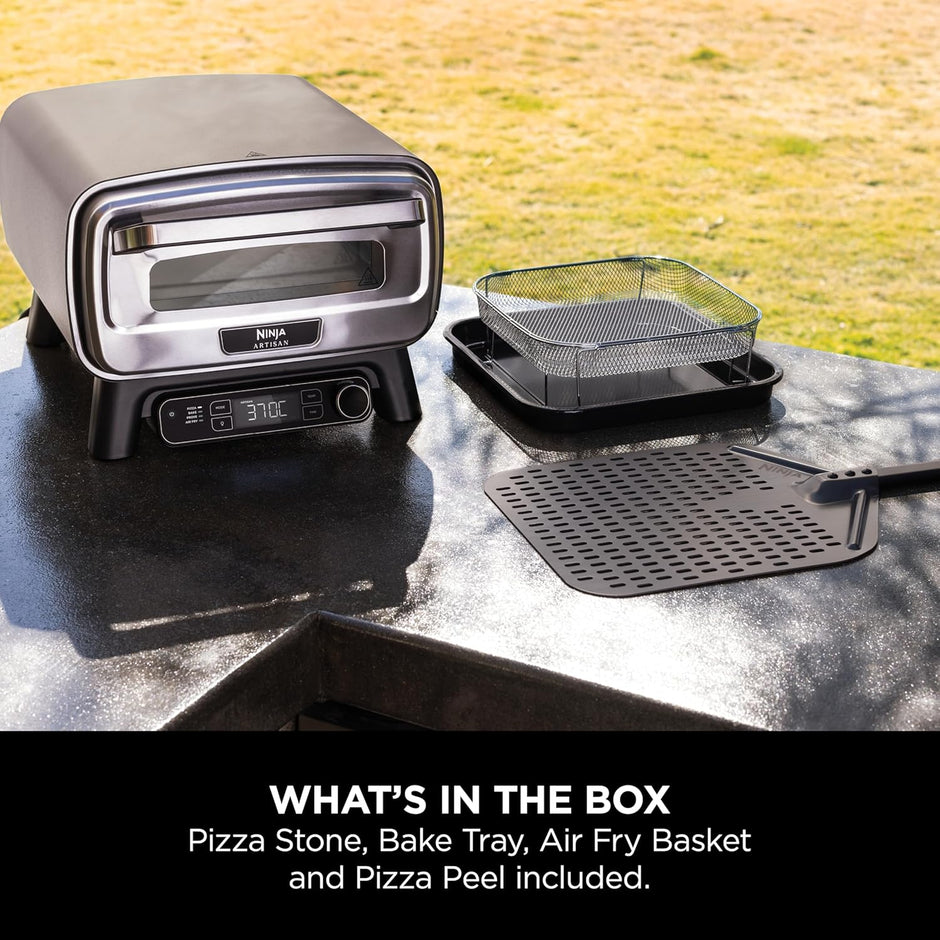 Ninja Artisan MO201UK Electric Outdoor Pizza Oven and Air Fryer - Grey
