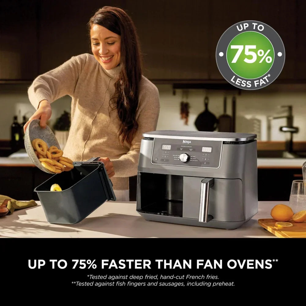 Ninja MAX 6 in 1 Dual Zone Air Fryer DZ400UK 9.5L - Gunmetal Grey