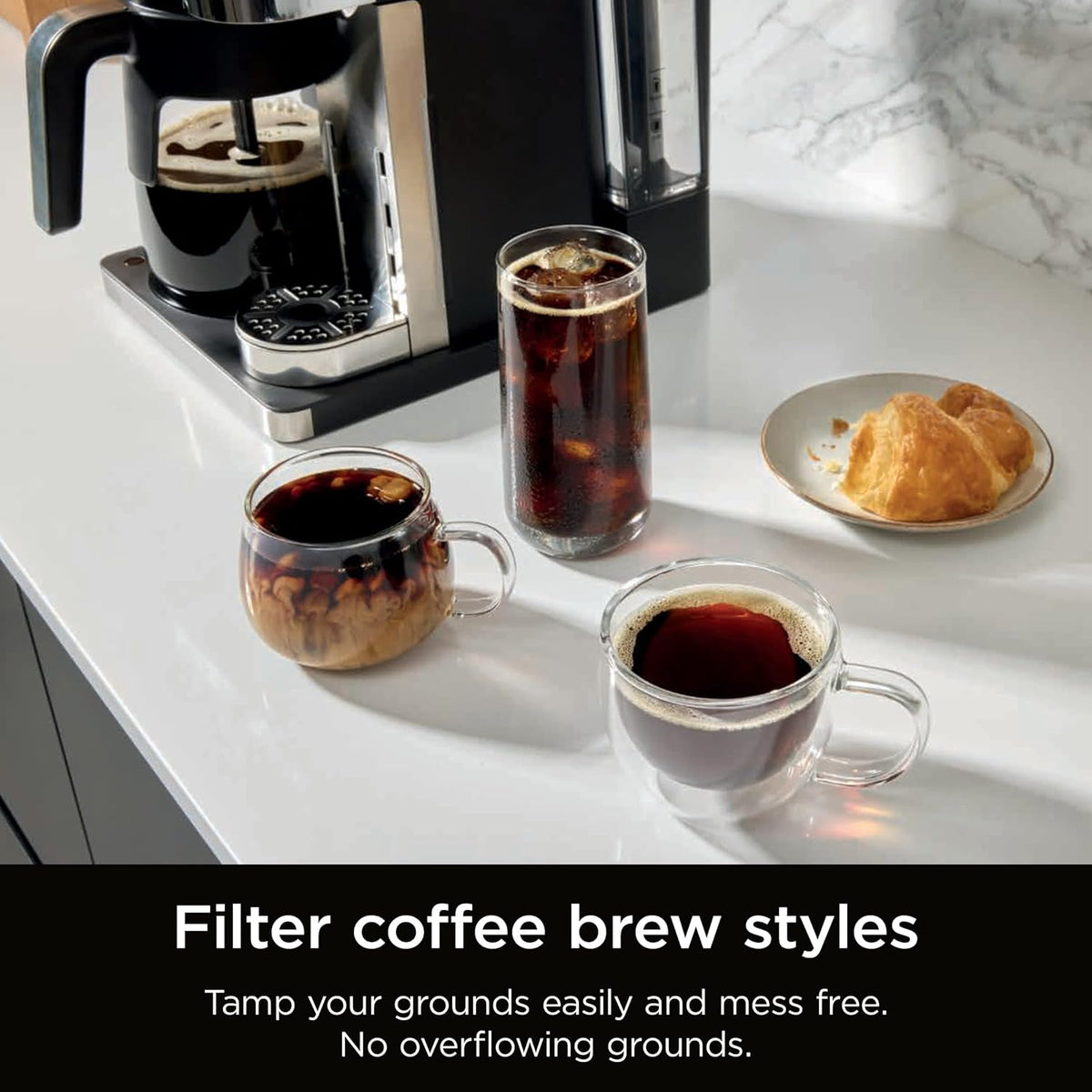 Ninja Prestige Dualbrew System CFN802UK Pod and Filter Coffee Machine - Black
