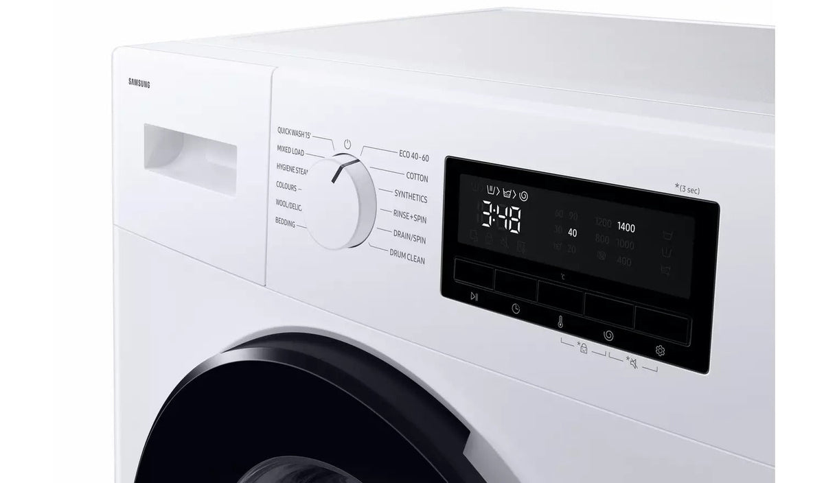 Samsung Series 4 WW90FG3M05AWEU 9kg 1400 Spin Front Load Washing Machine with Hygiene Steam White - A Rated