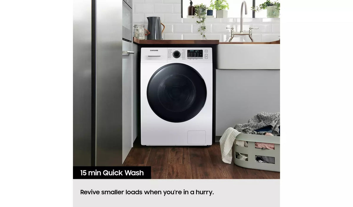 Samsung Series 4 WW90FG3M05AWEU 9kg 1400 Spin Front Load Washing Machine with Hygiene Steam White - A Rated