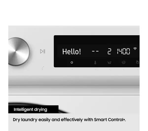 Samsung Series 5 DV90CGC0A0AEEU with OptimalDry 9 kg Heat Pump Tumble Dryer White