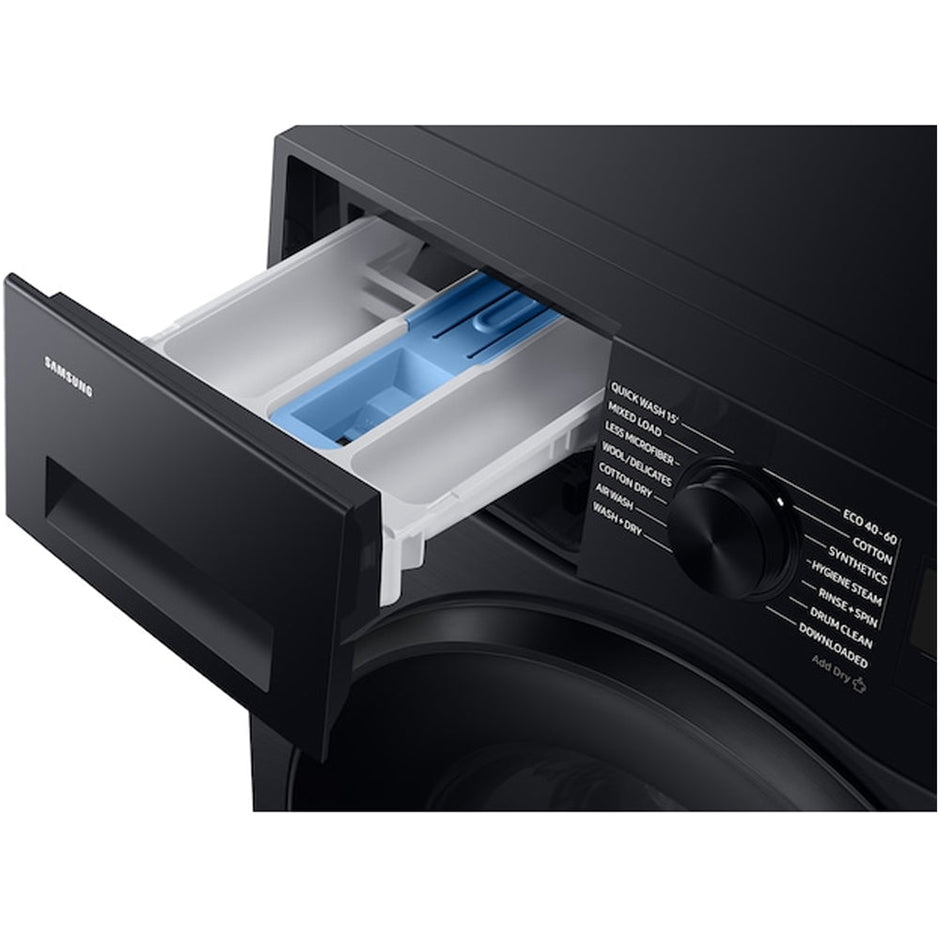 Samsung Series 5 WD11DG5B15BBEU Ecobubble AI Energy 11kg+6kg 1400 Spin Washer Dryer Black
