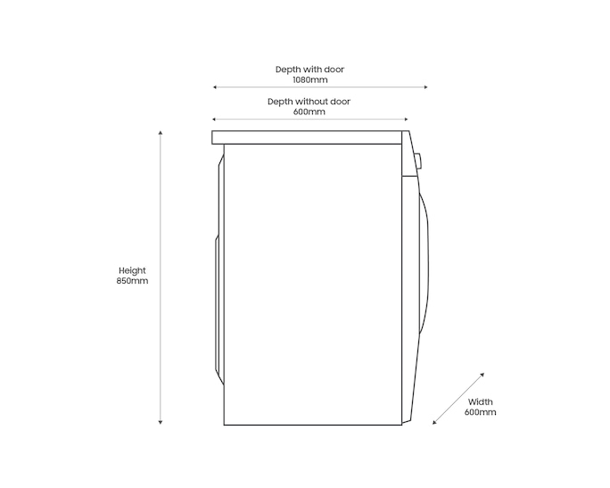 Samsung Series 6 WW90DG6U85LEU1 Bespoke AI Front-Load 9 kg 1400 Spin Washing Machine White