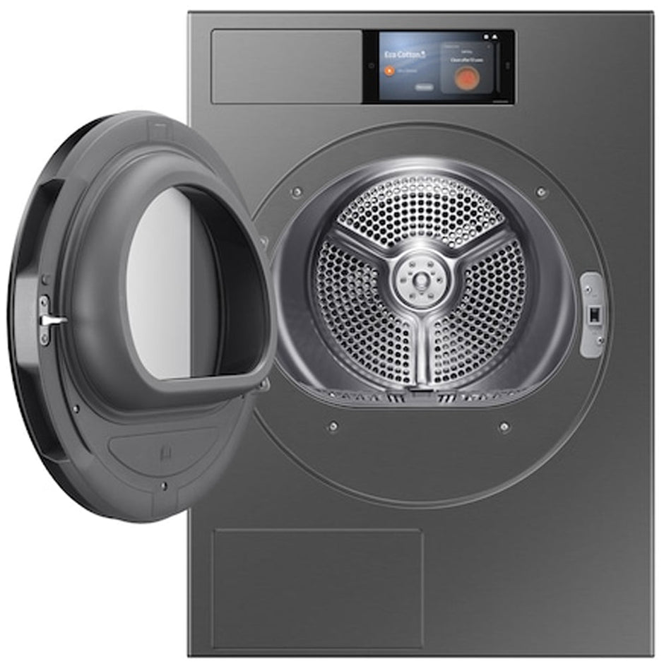Samsung Series 9 DV90F09F4SU1 with AI Home 9kg Heat Pump Tumble Dryer Dark Steel