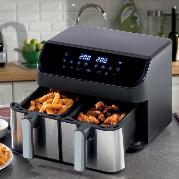 Daewoo SDA2616GE 9L XL Digital Double Drawer Air Fryer 2000W