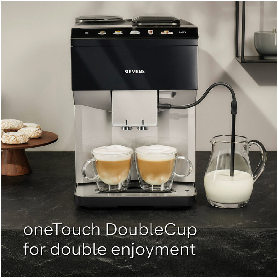 Siemens TP515GB1 EQ500 Bean to cup coffee machine Black Silver
