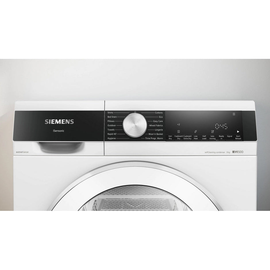 Siemens WQ45G202GB 9kg iQ500 Freestanding Heat Pump Tumble Dryer - A+++ Rated