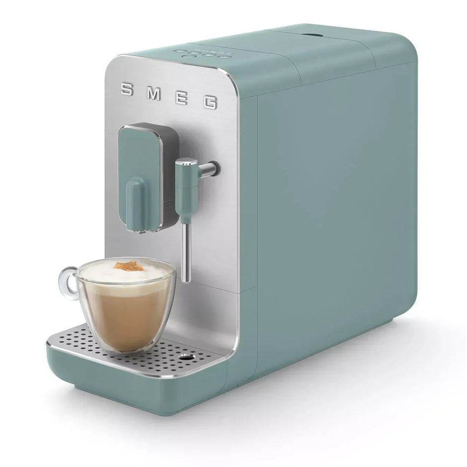 Smeg BCC12EGMUK Retro Bean to Cup Espresso Coffee Machine Emerald