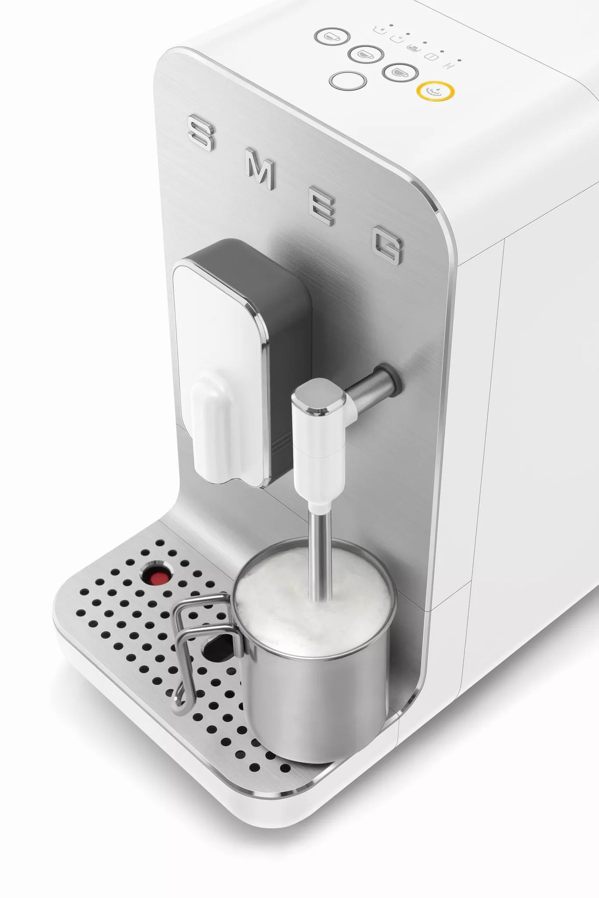 Smeg BCC12WHMUK Retro Bean to Cup Espresso Coffee Machine Matt White