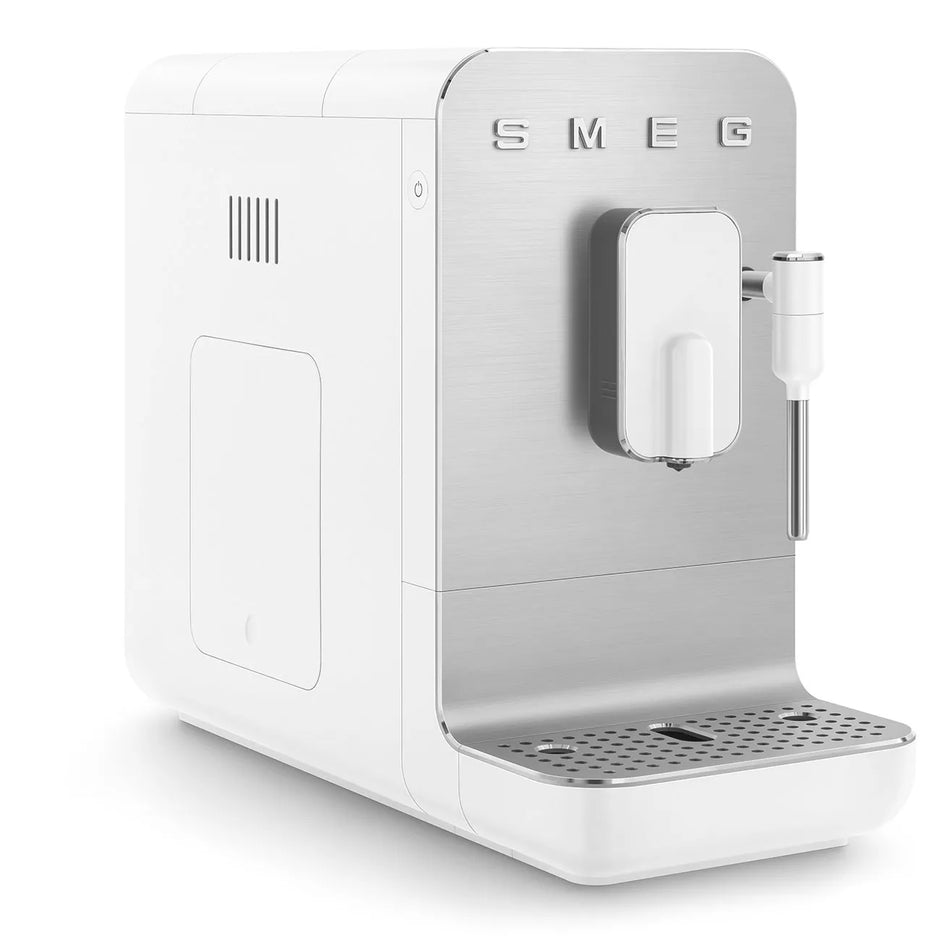 Smeg BCC12WHMUK Retro Bean to Cup Espresso Coffee Machine Matt White