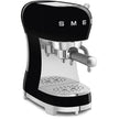 Smeg ECF02BLUK 50s Retro Style Espresso Coffee Machine with Steam Wand Black