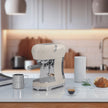 Smeg ECF02CRUK 50s Retro Style Espresso Coffee Machine with Steam Wand Cream